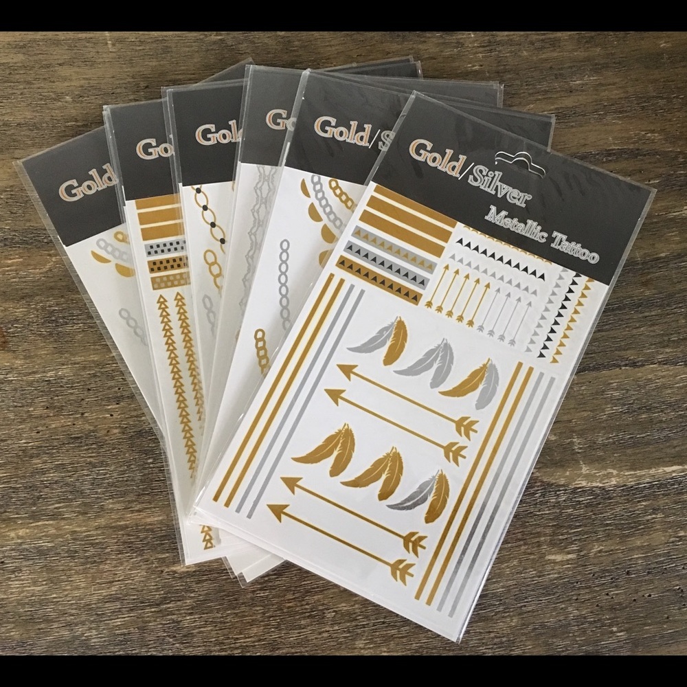Temporary Metallic Body Tattoos